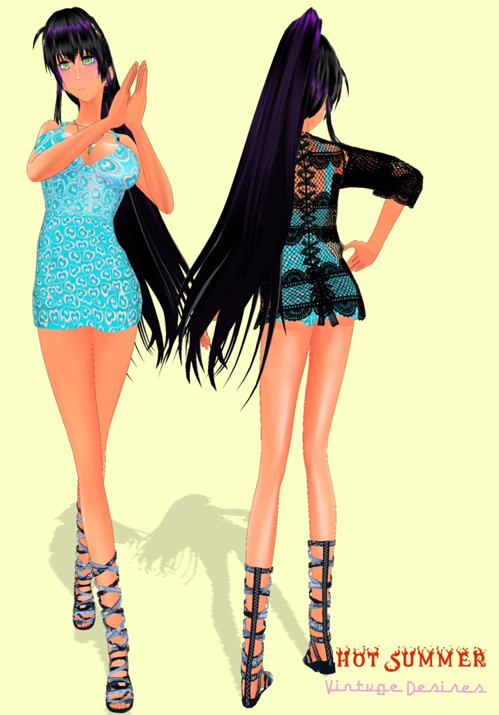 Hearts Vintage Onepiece Swimsuit