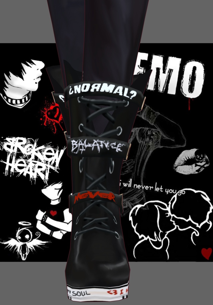 BRW Heartache Emo Vintage 90s Emo