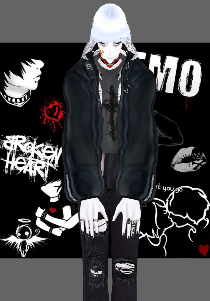 BRW Heartache Emo Vintage 90s Emo