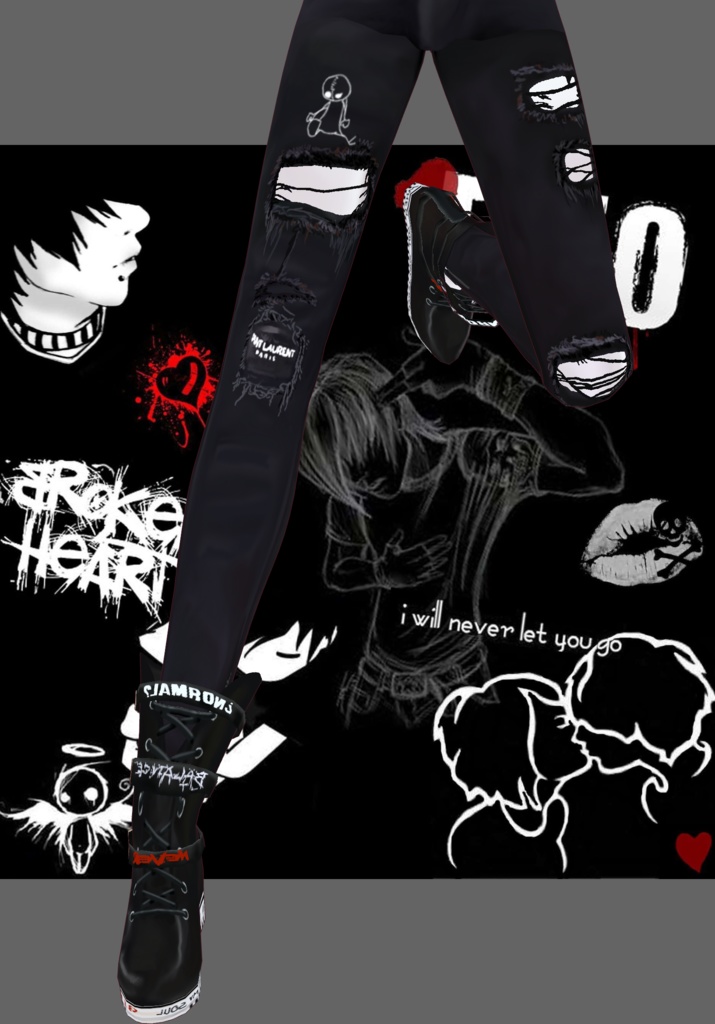 BRW Heartache Emo Vintage 90s Emo