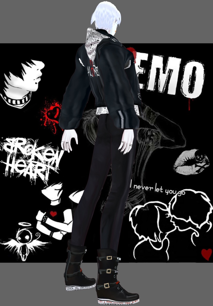 BRW Heartache Emo Vintage 90s Emo