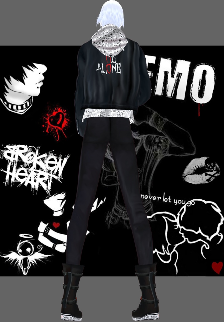 BRW Heartache Emo Vintage 90s Emo