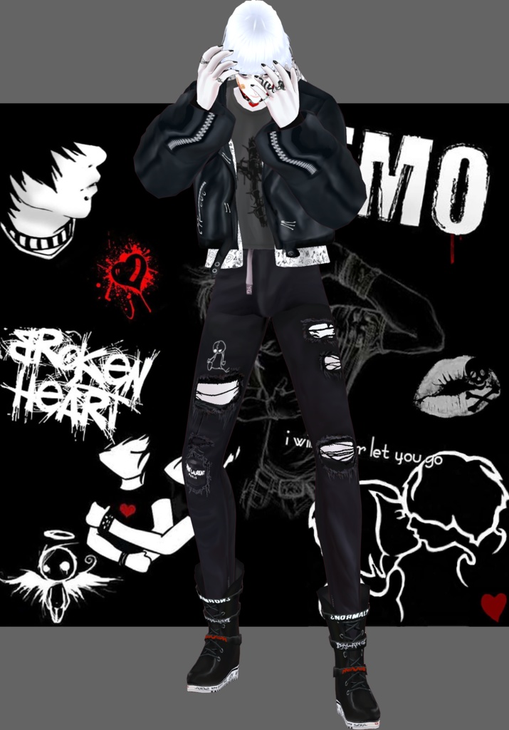 BRW Heartache Emo Vintage 90s Emo