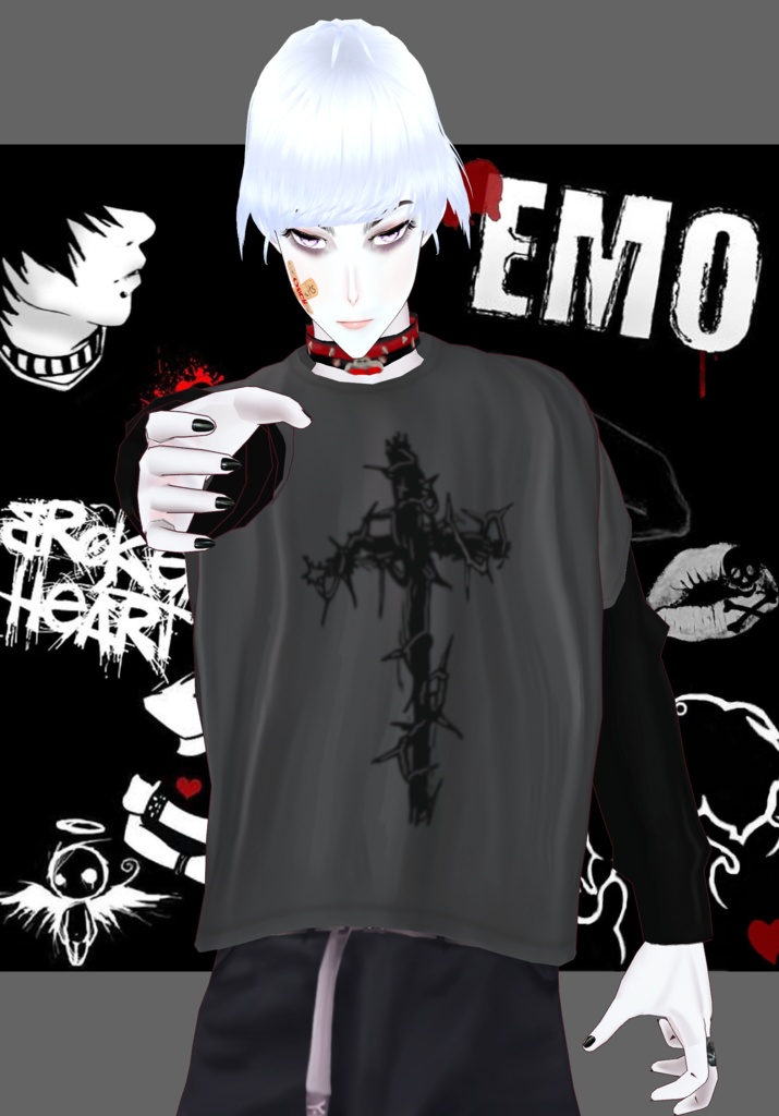 BRW Heartache Emo Vintage 90s Emo