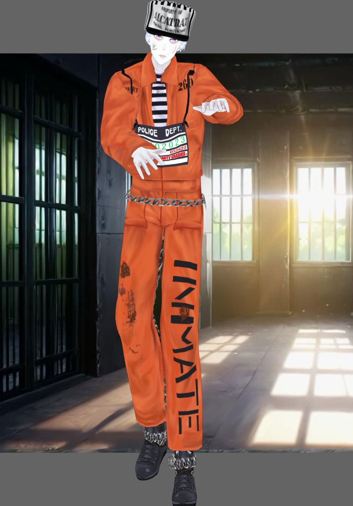 Jailbird Inmate Costume                      Halloween Costume