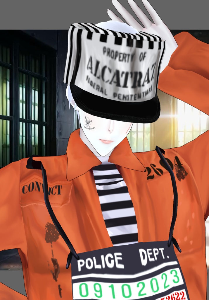 Jailbird Inmate Costume                      Halloween Costume