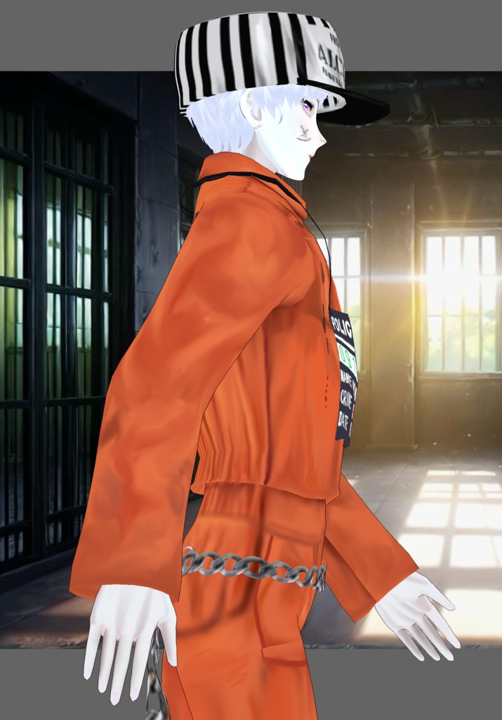 Jailbird Inmate Costume                      Halloween Costume