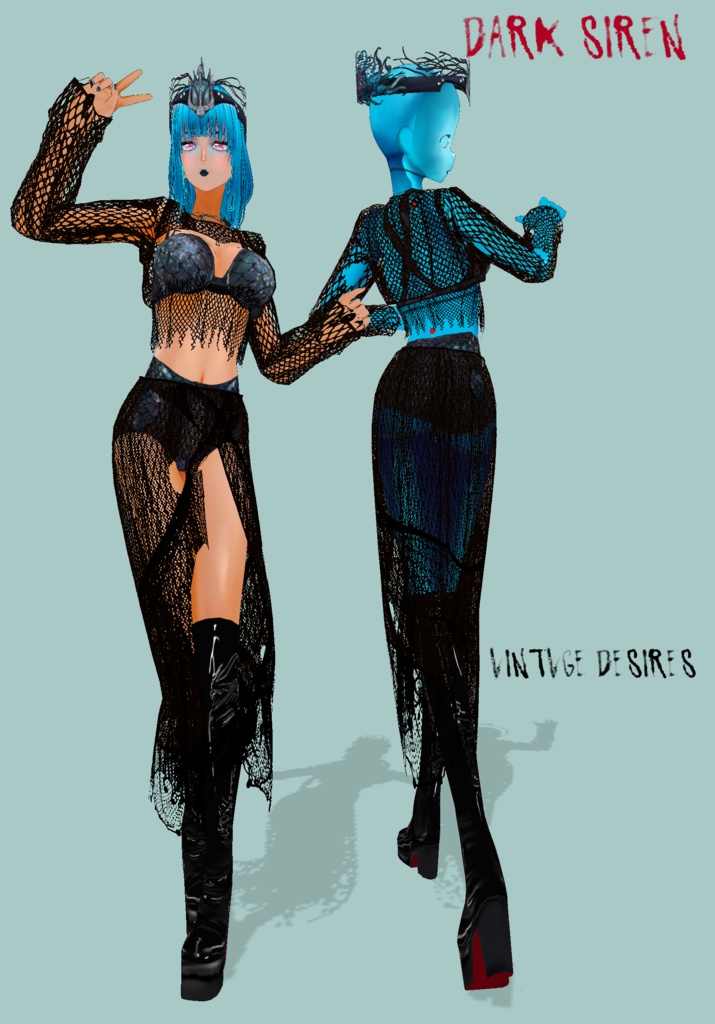 Dark Siren Costume Gothic Halloween
