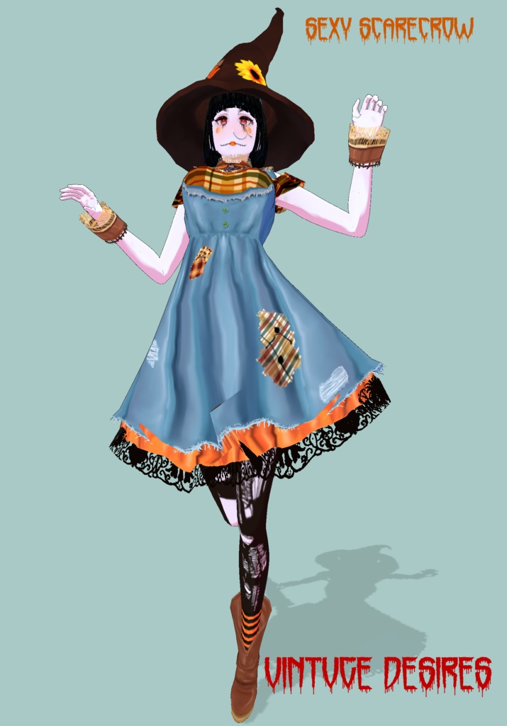 SexyScarecrow. Vintage Autumn, Thanksgiving, Halloween