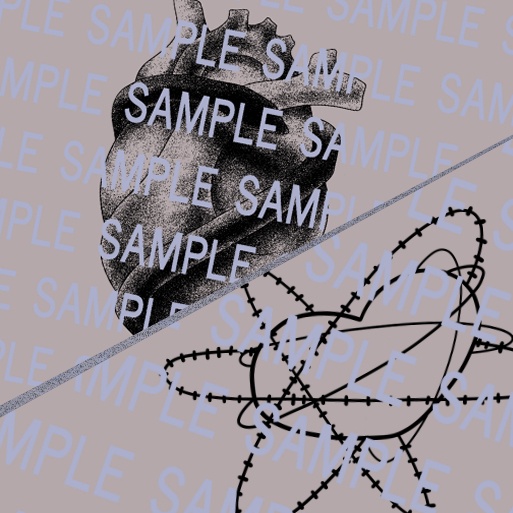 無料 汎用タトゥーテクスチャ/蛇心＆棘心