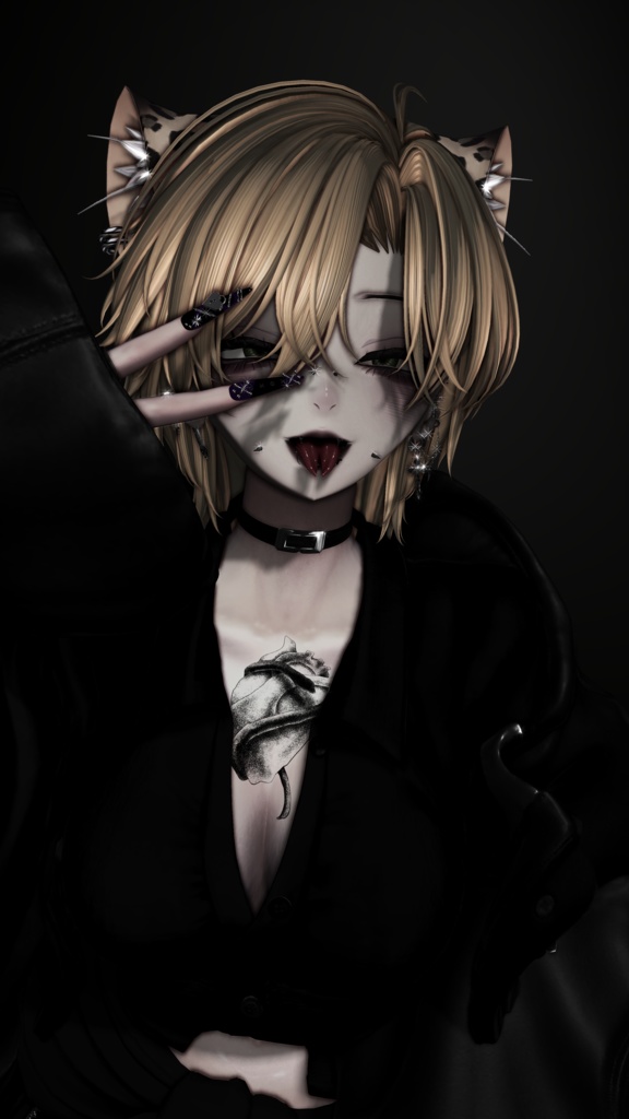 無料 汎用タトゥーテクスチャ/蛇心&棘心