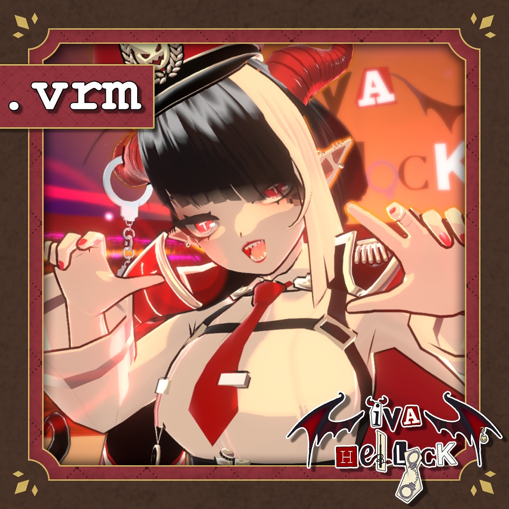 「🎁無料/FREE」VRM 3Dモデル : Iva Hellock