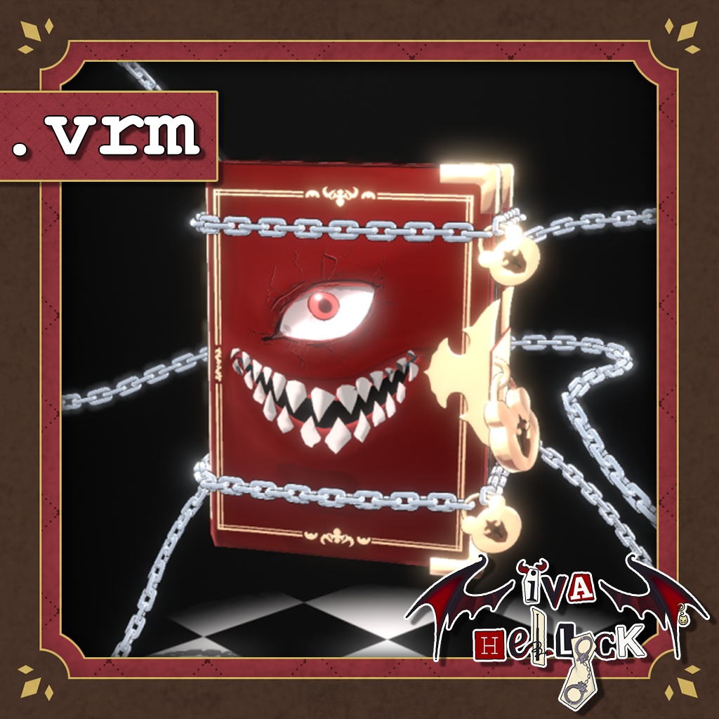 「🎁無料/FREE」VRM 3Dモデル : Iva Hellock's Manebook