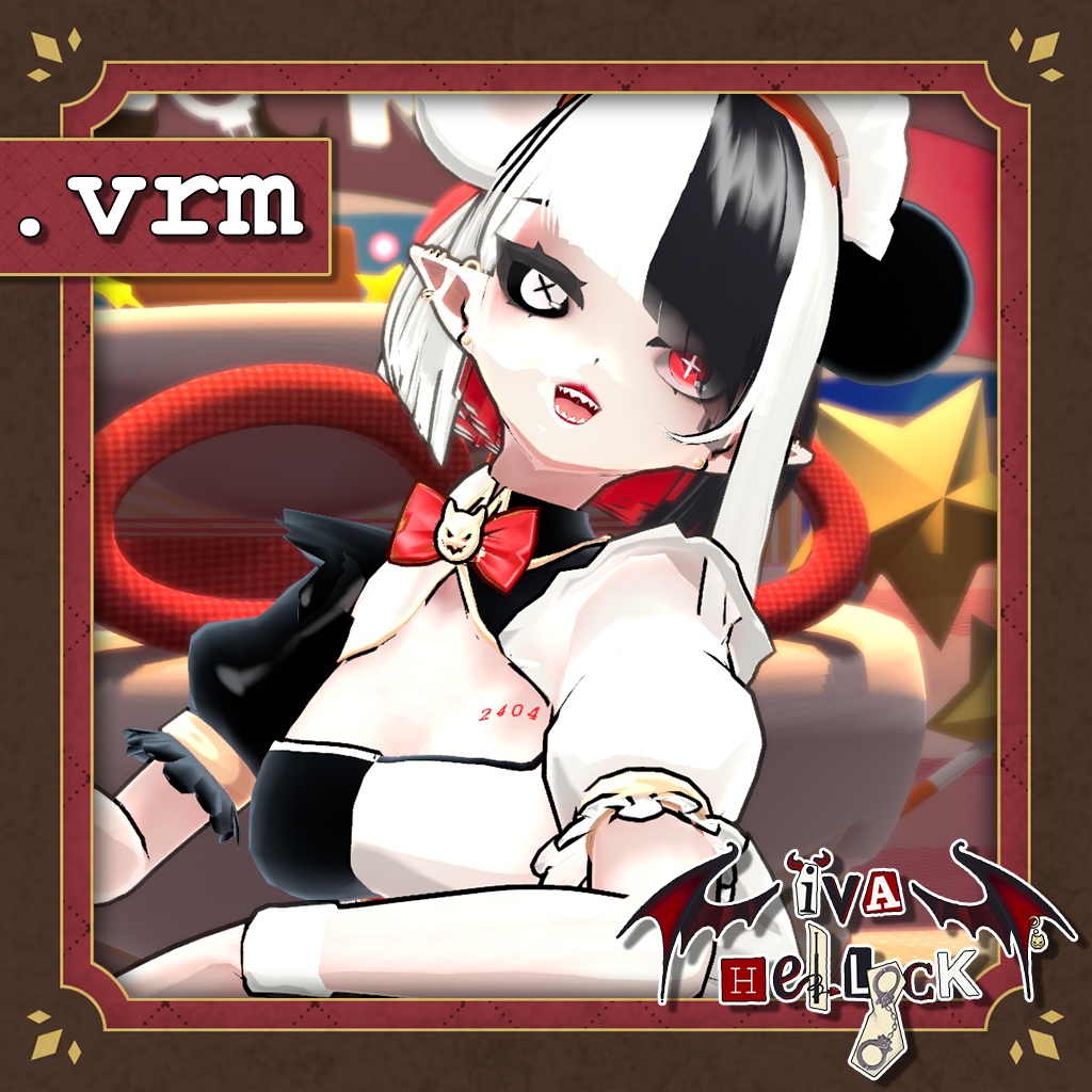 「🎁無料/FREE」VRM 3Dモデル : MonoIva Hellock
