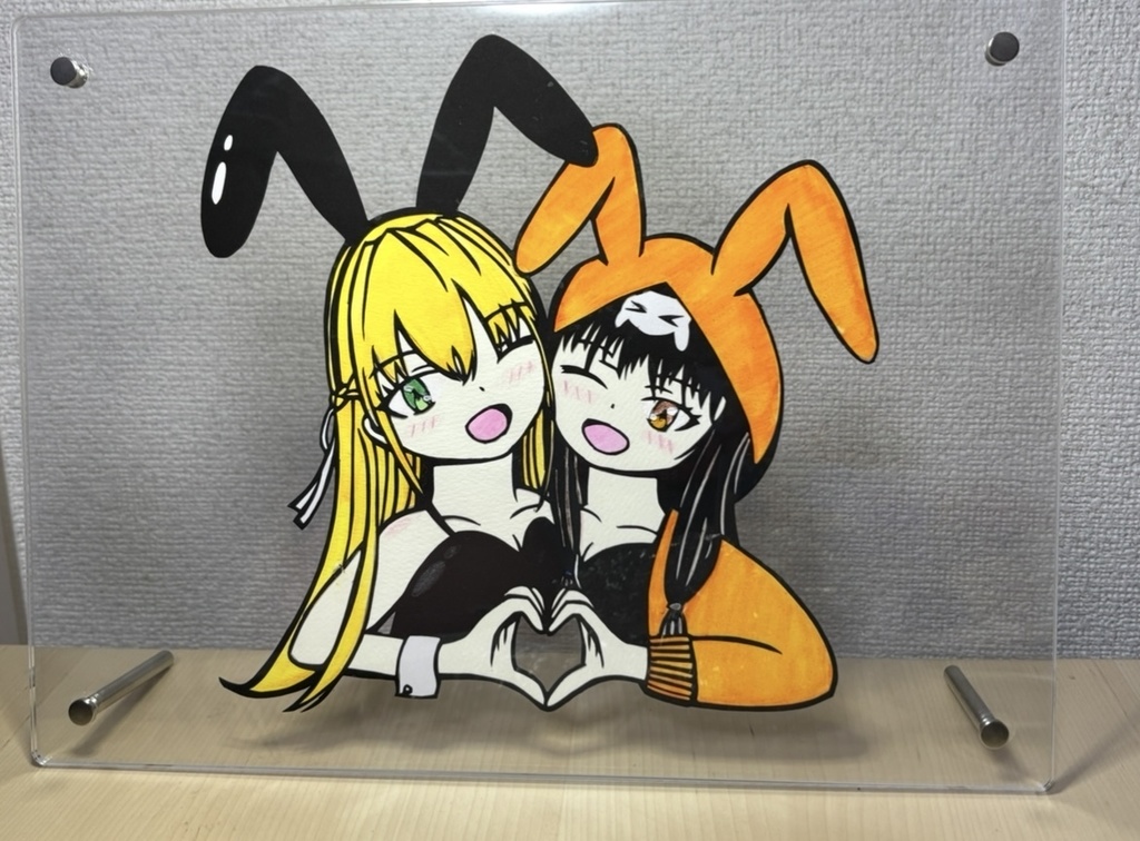 ヘブバン　東城つかさand朝倉可憐　切り絵