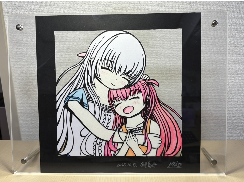 サマポケ　しろはとうみ　切り絵