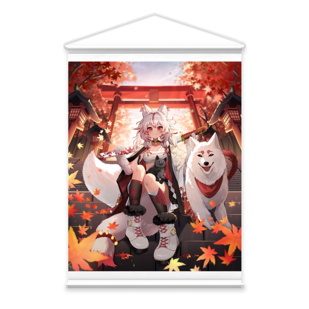 狐桜モミジ　タペストリー