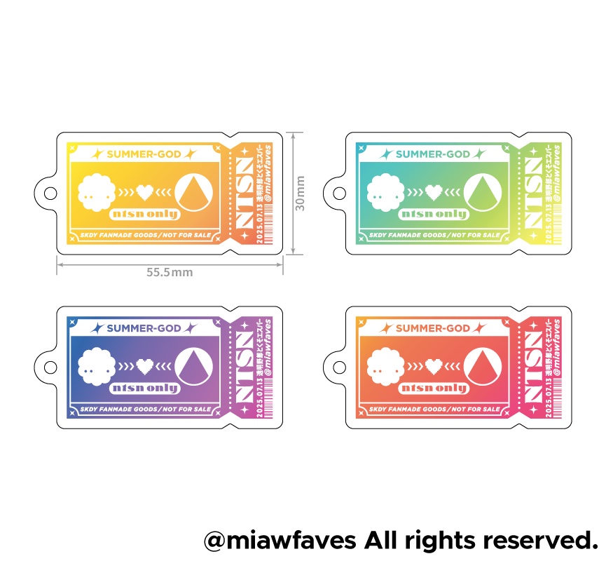 NTSNクリアアクリルキーホルダー