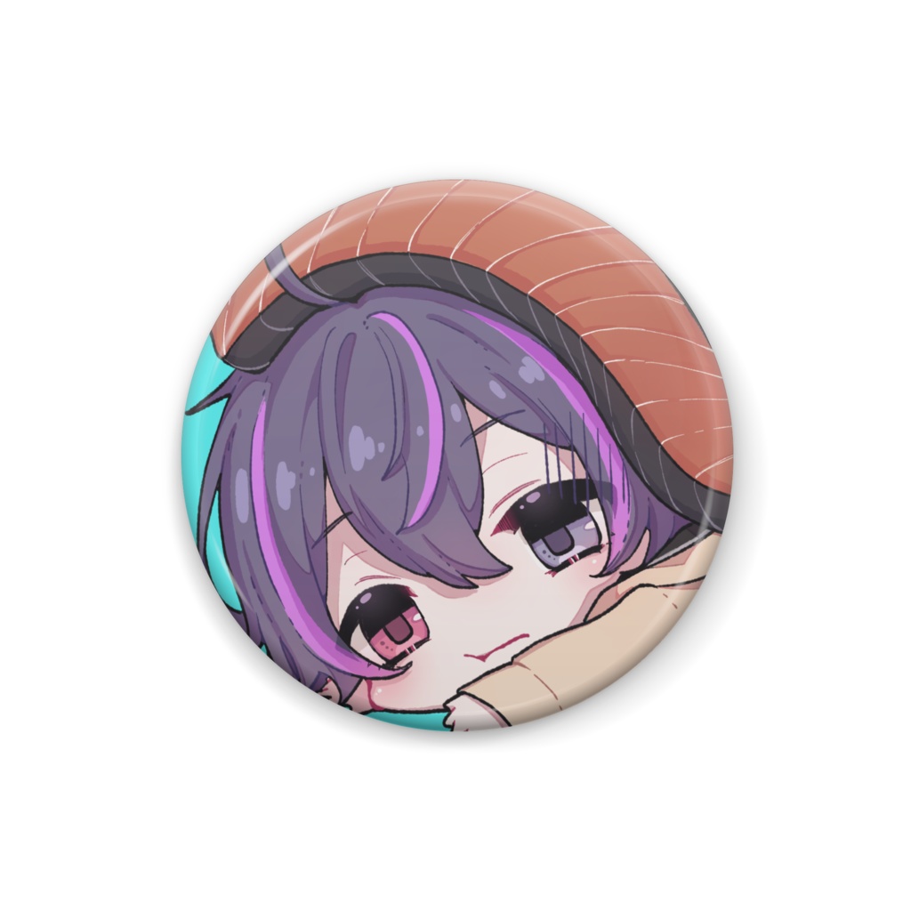 しゃけ缶バッジ