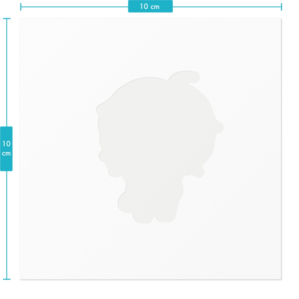 しゃけステッカー ホワイト&クリア