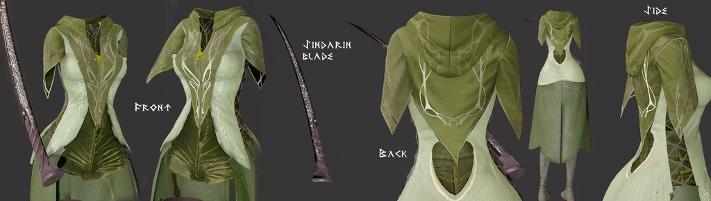 HS2/AI :a she-elf and Lord of the rings wood elf cloth