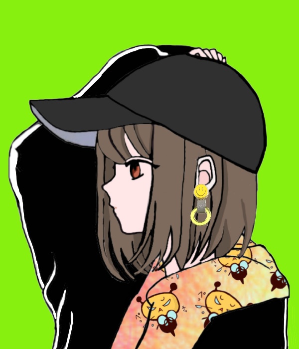 No.040 ニコちゃんのイヤリング⑥ミント色×レモン色