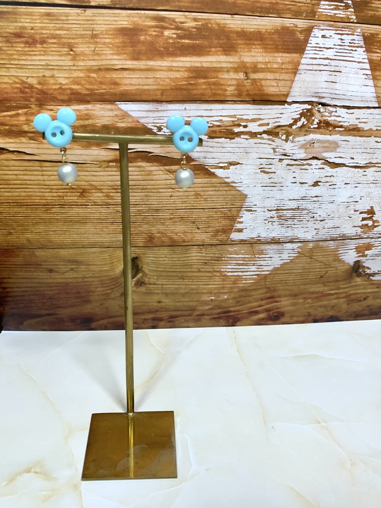 No.045 ネズミの国のピアス③水色