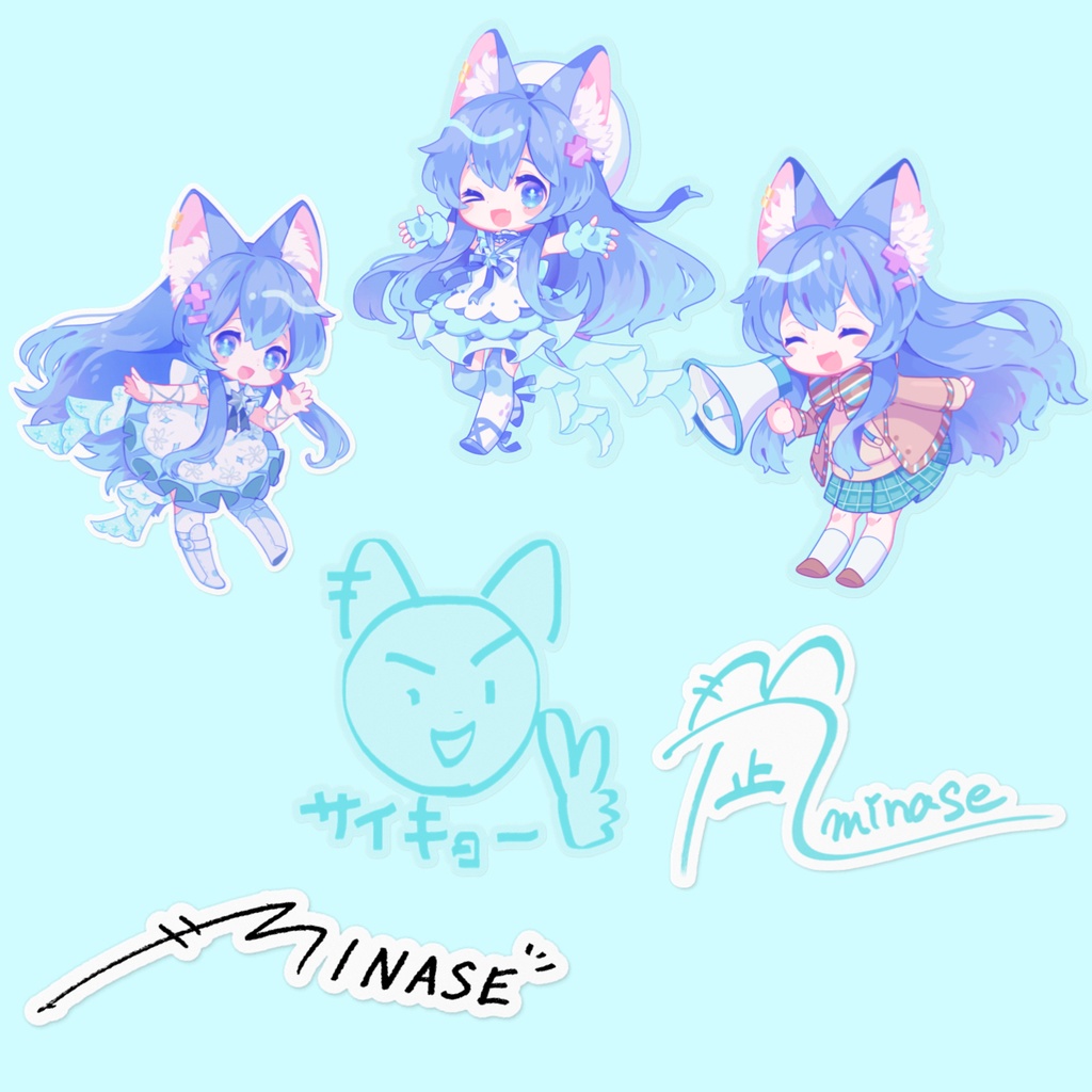 【常設グッズ】ちび水瀬＆落書きステッカー