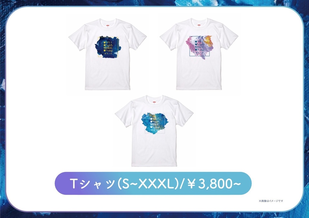 【再販/受注生産】アクリル画デザイン Tシャツ【#水瀬凪1周年】