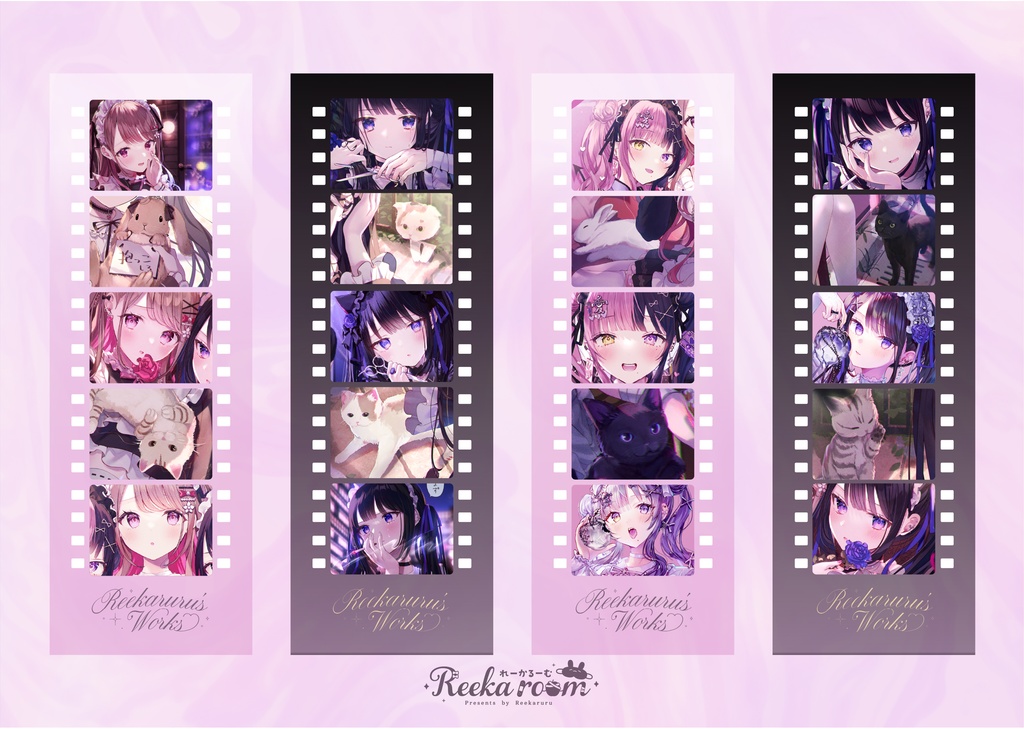 フィルム風クリアしおりセット