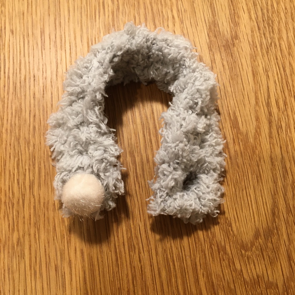 ふわもこ折り返しバケット風ハット&スヌード