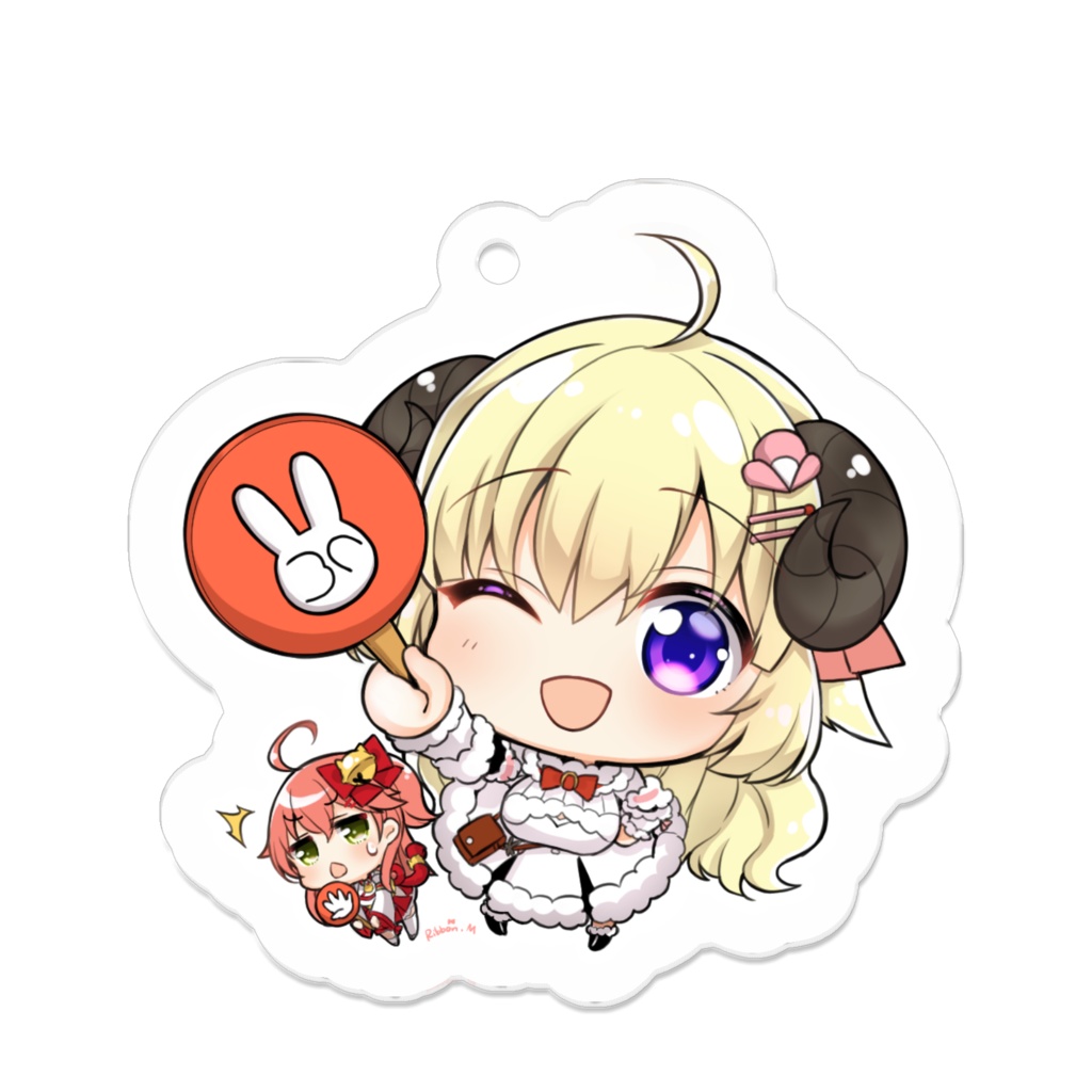 【非公式】つのまきじゃんけんぽんなわためぇとみこちゃんアクキー