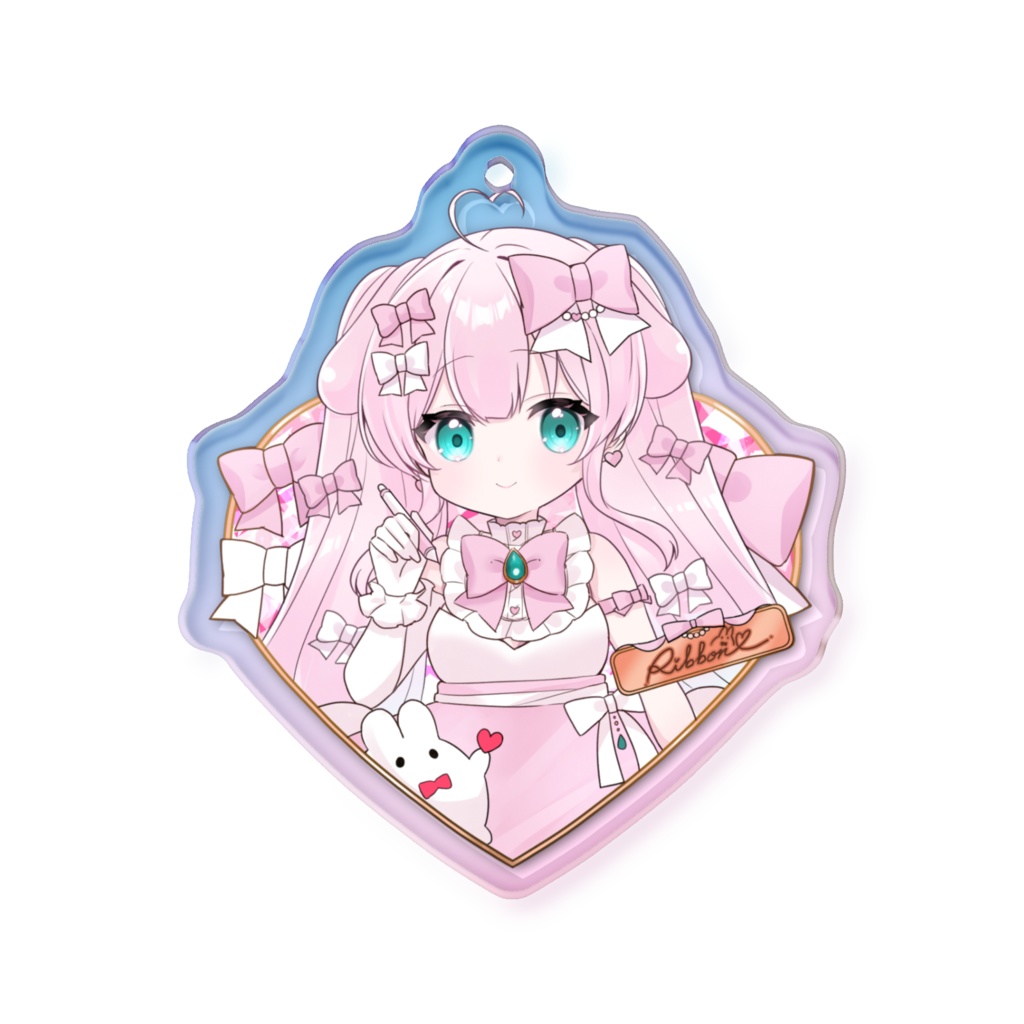 【期間限定】5周年記念✨キラキラオーロラりぼんちゃんアクキー