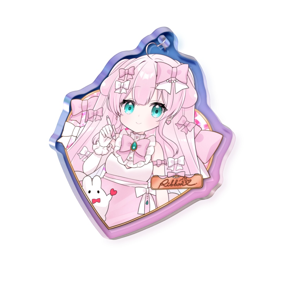 【期間限定】5周年記念✨キラキラオーロラりぼんちゃんアクキー