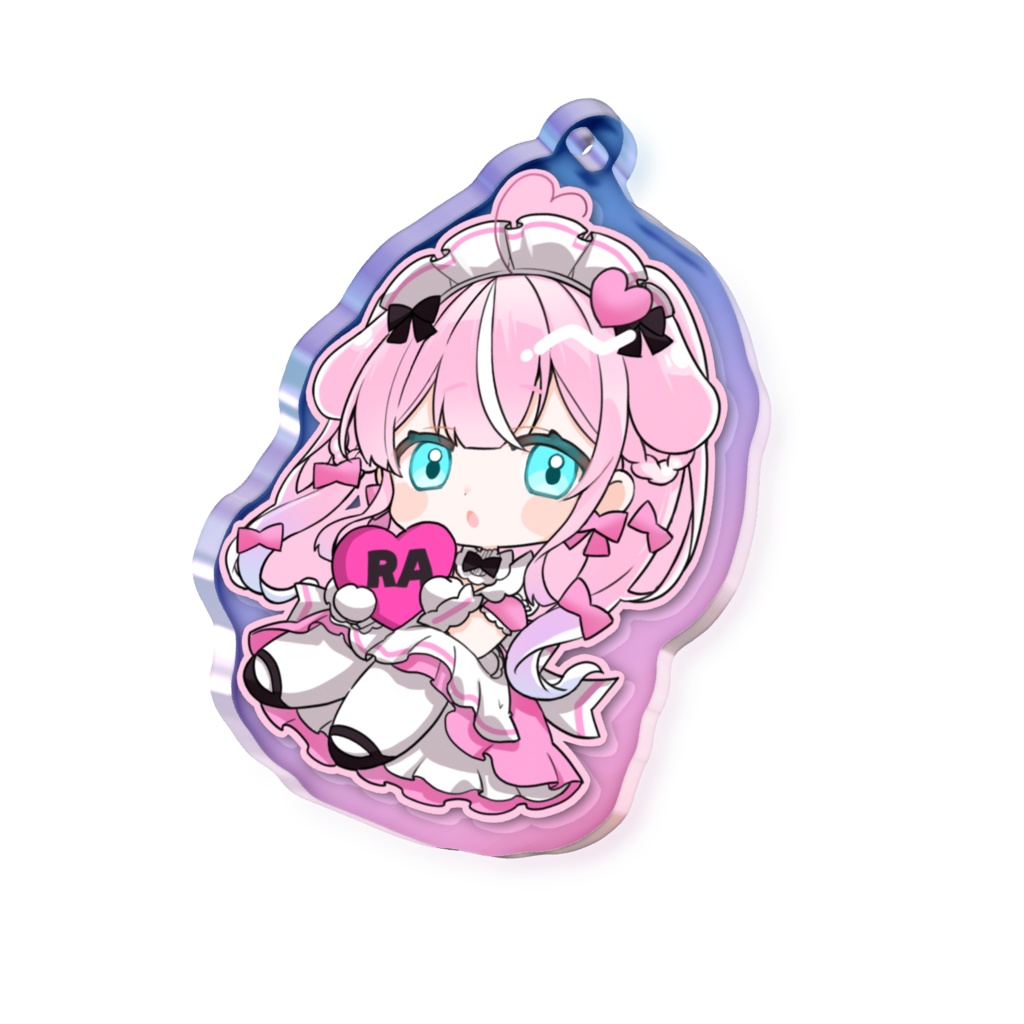 【#修羅場フレンズ3周年】ちっちゃメイド結乃りぼんオーロラアクキー✨【期間限定おまけ壁紙※条件付き】】