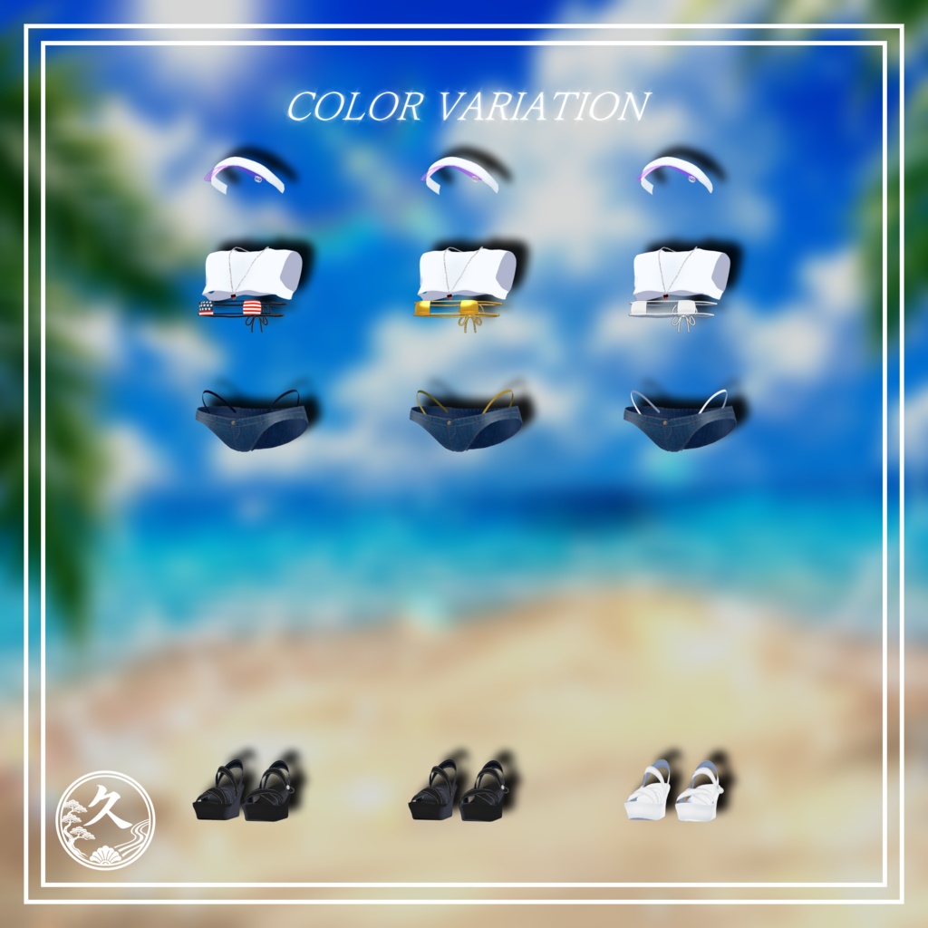 SALE【海咲・ラシューシャ 対応】♡ Summer Queen -夏愛凛- ♡ ◇眼帯ビキニ・デニムジャケット◇