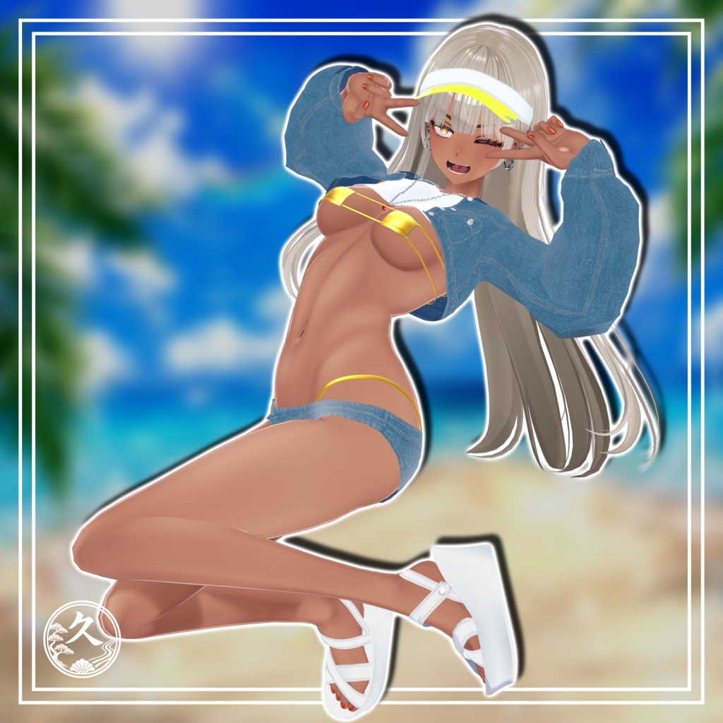 SALE【海咲・ラシューシャ 対応】♡ Summer Queen -夏愛凛- ♡ ◇眼帯ビキニ・デニムジャケット◇