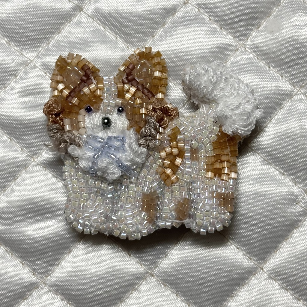 Fluffy Papillon brooch
