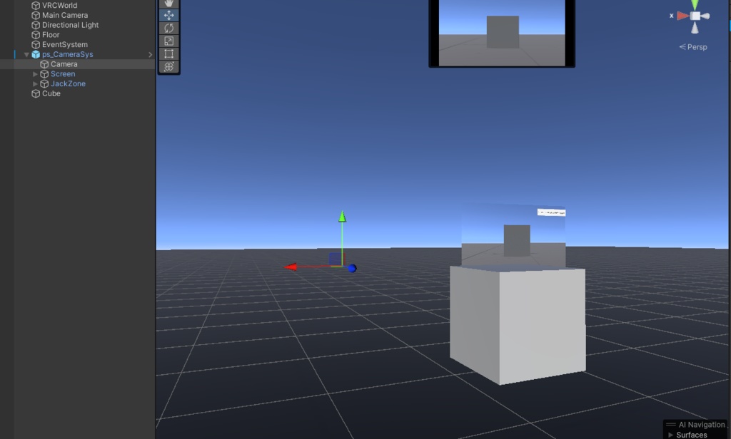 ワールド設置カメラ