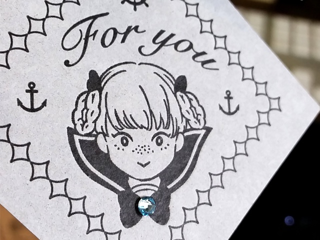 Crescent学園 黒の箔押しペーパーチャームセット