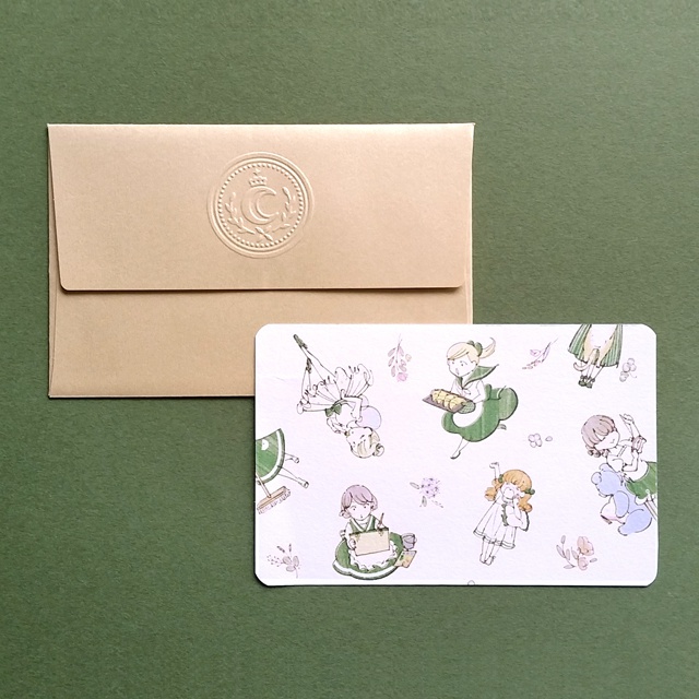 crescent イラストメッセージカード