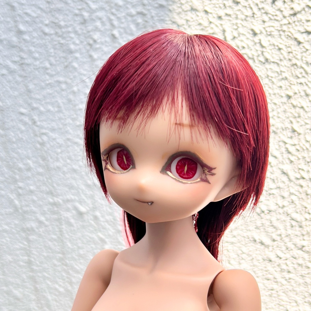 【No.001】1/4サイズ imomodoll  Ruby-B カスタムヘッド(チョコレート肌)＆手描きアイ