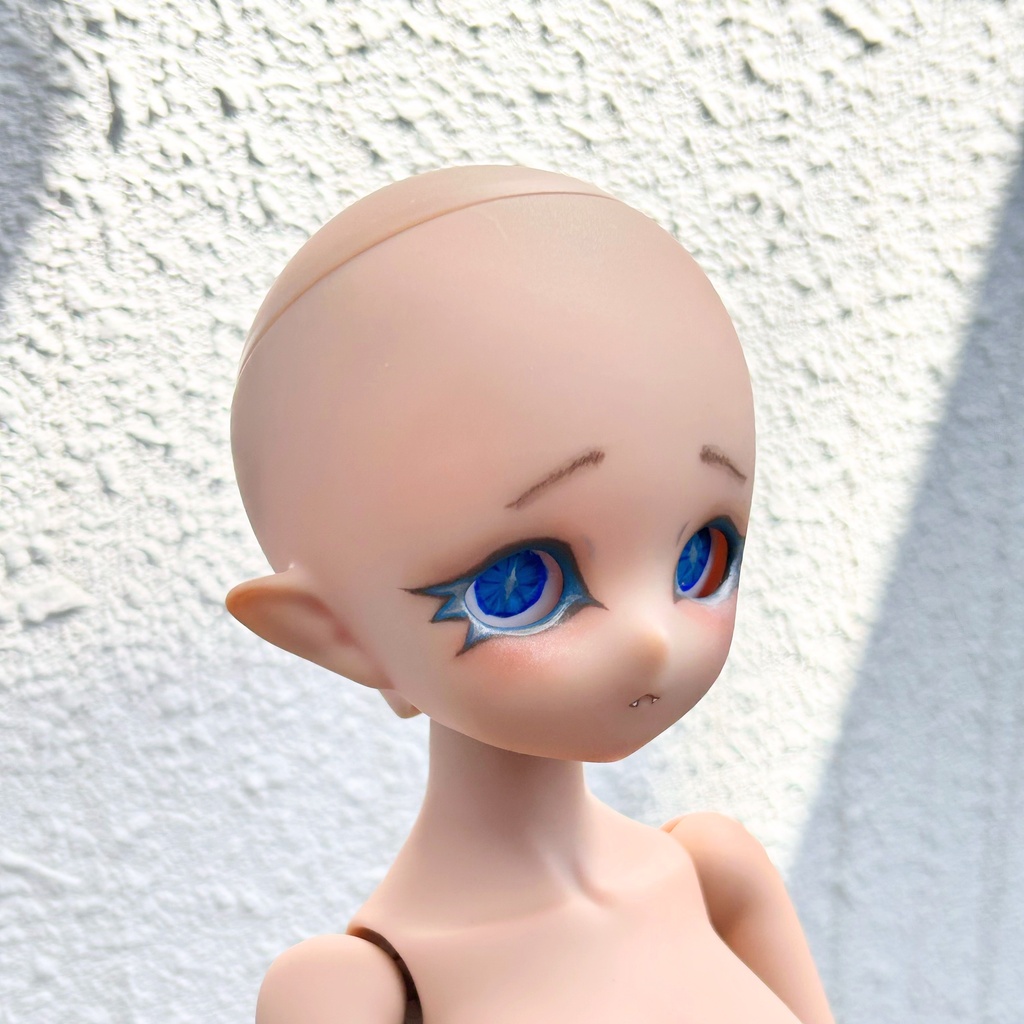 【No.002】1/4サイズ imomodoll Rucy カスタムヘッド(チョコレート肌)＆手描きアイ
