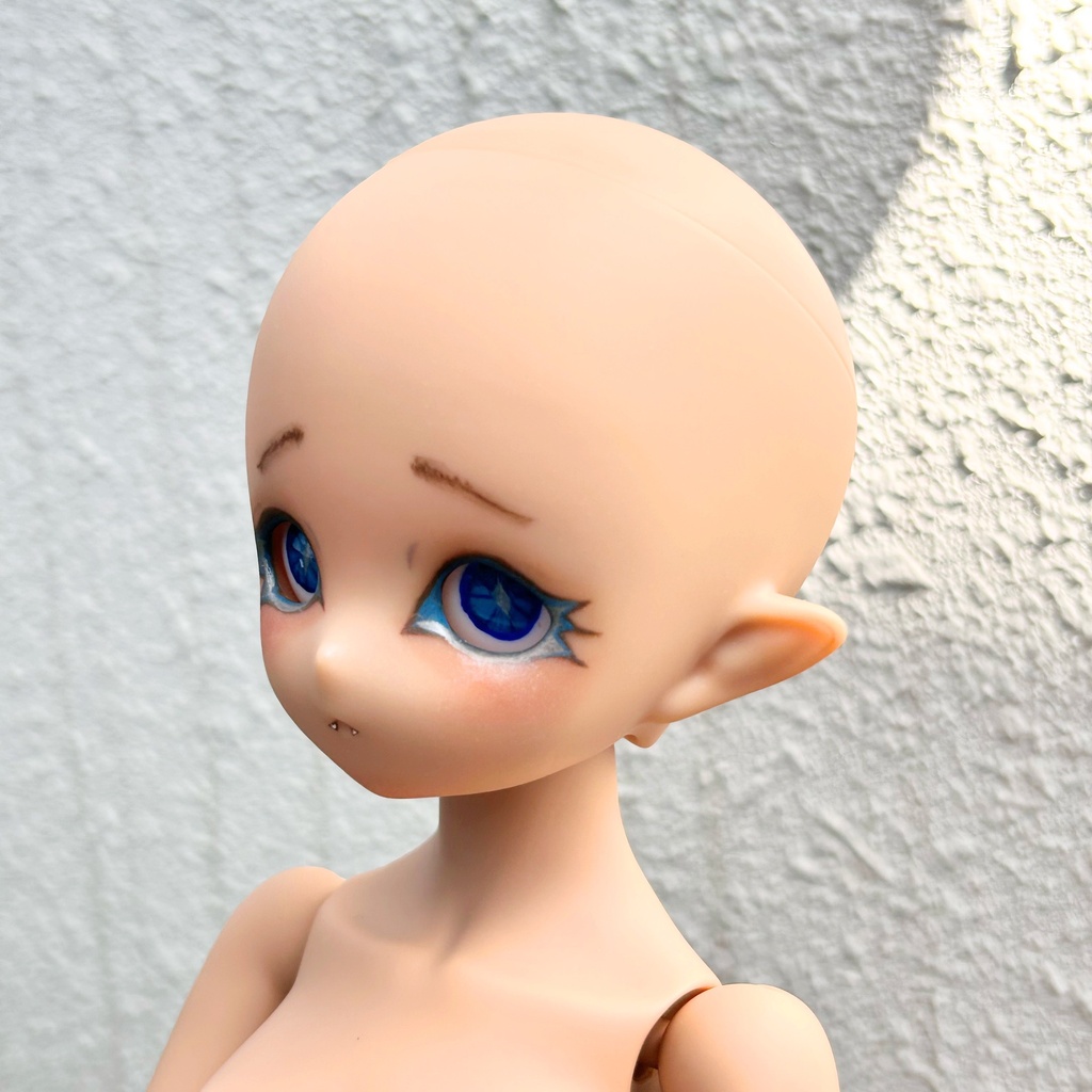 【No.002】1/4サイズ imomodoll Rucy カスタムヘッド(チョコレート肌)＆手描きアイ