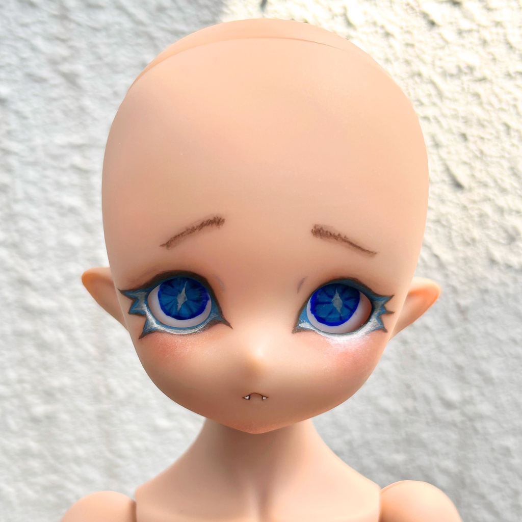 【No.002】1/4サイズ imomodoll Rucy カスタムヘッド(チョコレート肌)＆手描きアイ