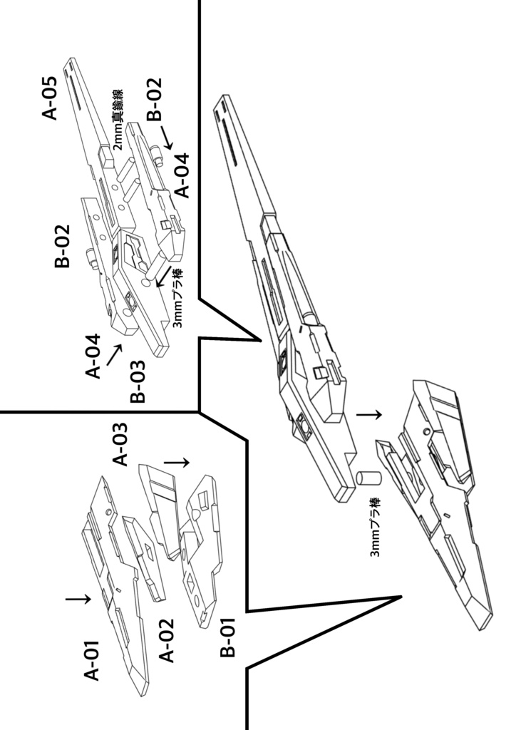 No.008 シールドバインダー メガミデバイス等対応 3dプリンター出力品ガレージキット