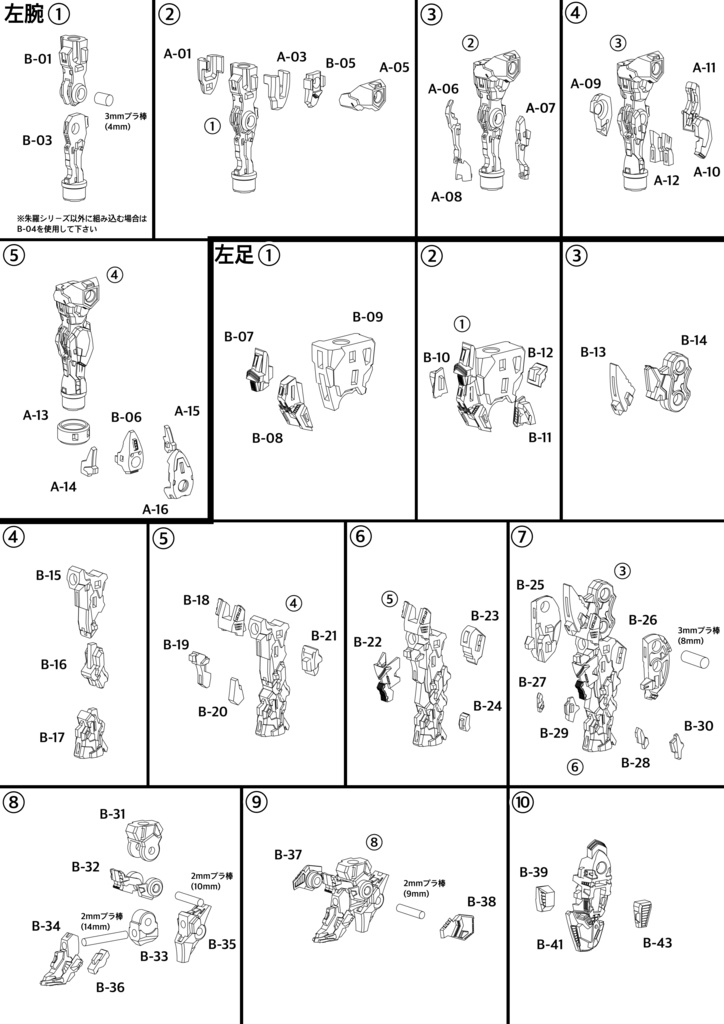 No.067 メガミデバイス 朱羅 忍者 蒼衣改造キット 3dプリンター出力品ガレージキット