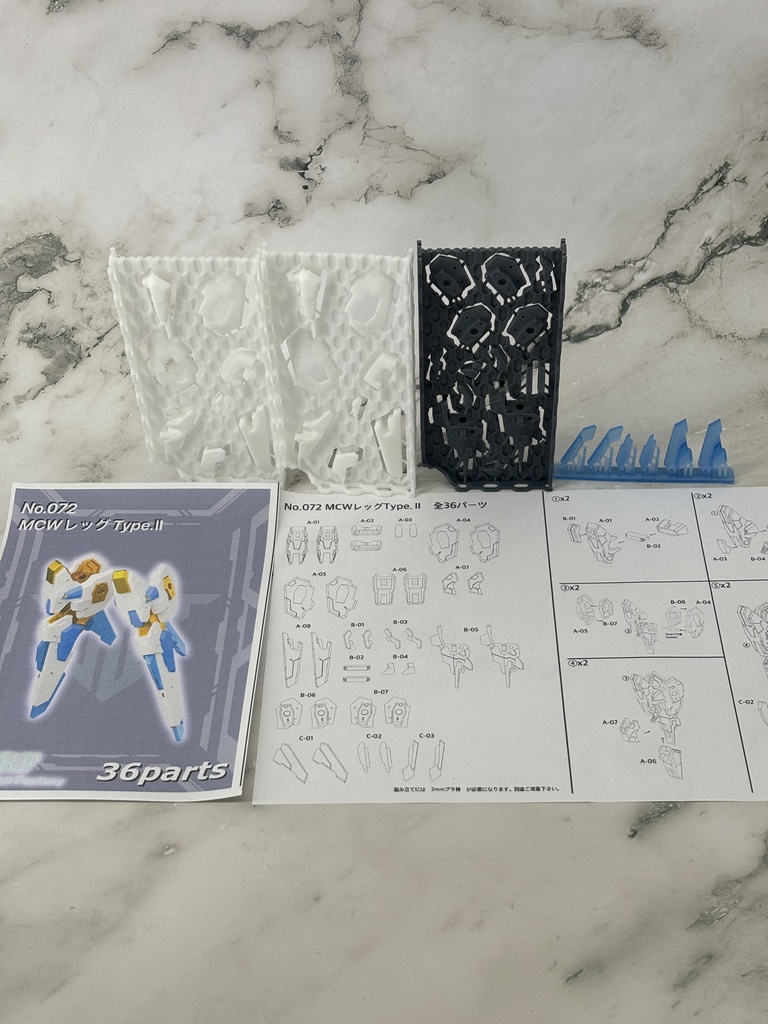 No.072 メガミデバイス等対応 MCWレッグType.Ⅱ 3dプリンター出力品ガレージキット