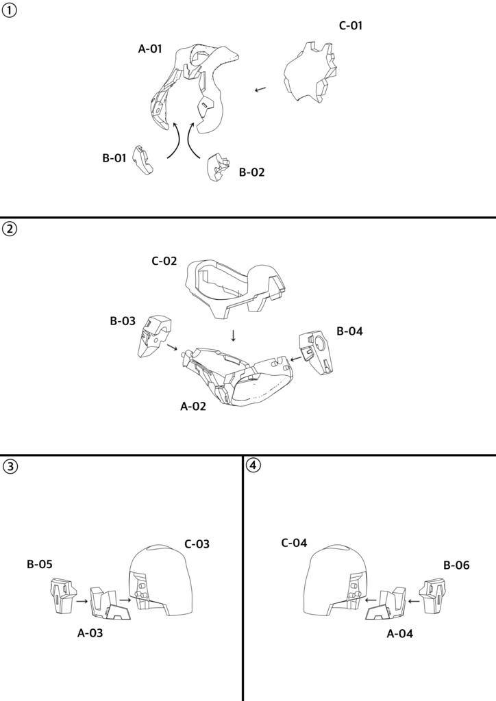 No.081 BUSTER DOLL用メカスキン 3dプリンター出力品ガレージキット