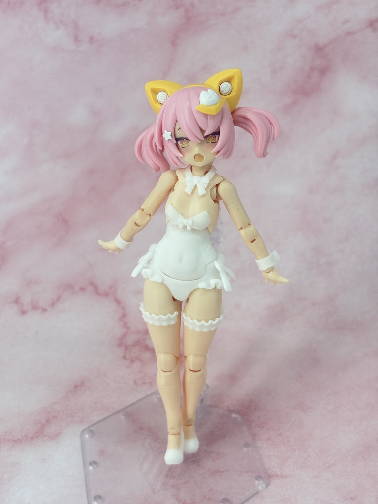 No.108 PUNI☆MOFU用ボディType.ホワイトバニー 3dプリンター出力品ガレージキット
